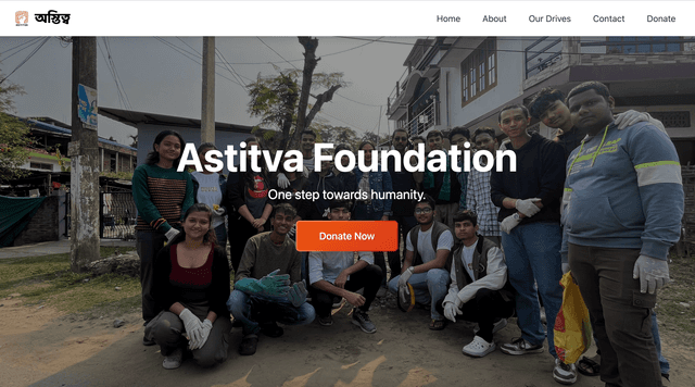 Astitva Foundation Website